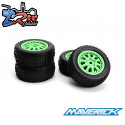 Sidepin SC Wheel-Tyre Set (Green-Front-Rear)