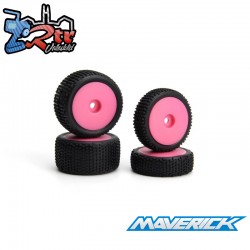 Sideline Buggy Wheel-Tire Set (Pink-Front-Rear)