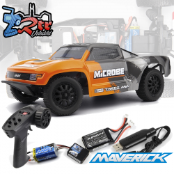Short Curse Maverick Microbe SC Flux 1/24 2wd - Verde Naranja