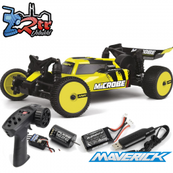 Buggy Maverick Microbe SC Flux 1/24 2wd - Amarillo Escobillas