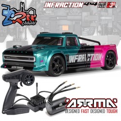 Arrma Infraction 1/8 223S DSC 4X4 RTR Brushless All-Road Street Bash Truck Rosa