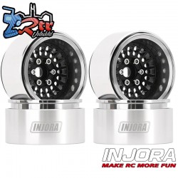 Llantas Injora 1.9 beadlock Turbine 78Gr por unidad 10mm Outset (4 Unidades) W1955 Negro