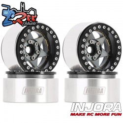 Llantas Injora 1.9 beadlock Turbine 143Gr por unidad 10mm Outset (4 Unidades) W1958 Titanio