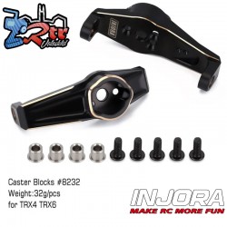 Bloques de ruedas de latón con revestimiento negro INJORA, bujes C 8232 Traxxas TRX4, TRX6