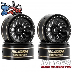 Llantas Injora 0.7" D19 Ripple Negro Aluminio SCX30 1/30 W7005