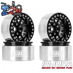 Llantas Injora 1.9 beadlock Turbine 100Gr por unidad 10.4mm Outset (4 Unidades) W1949 Negrp
