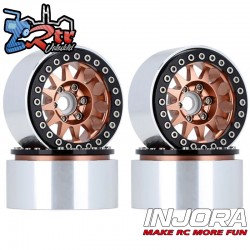 Llantas Injora 1.9 beadlock Turbine 86Gr por unidad 10mm Outset (4 Unidades) W1949 Dorado