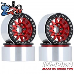 Llantas Injora 1.9 beadlock 86Gr por unidad 10mm Outset (4 Unidades) 18239 Rojo