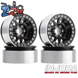 Llantas Injora 1.9 beadlock 86Gr por unidad 10mm Outset (4 Unidades) 18239 Negro