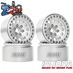Llantas Injora 1.9 beadlock 82Gr por unidad 10mm Outset (4 Unidades) Plata