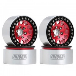 Llantas Injora 1.9 beadlock 82Gr por unidad 10mm Outset (4 Unidades) Rojo