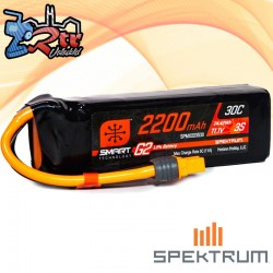 Batería Spektrum Smart G2 LiPo 2200mAh 11.1V 3S 30C IC3