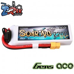Batería Gens Ace Lipo Soaring 2200Mha 11.1V 3S1P 30C XT60