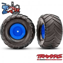 Ruedas Traxxas Groove ensambladas azul 1/10 12mm TRA3665-BLUE