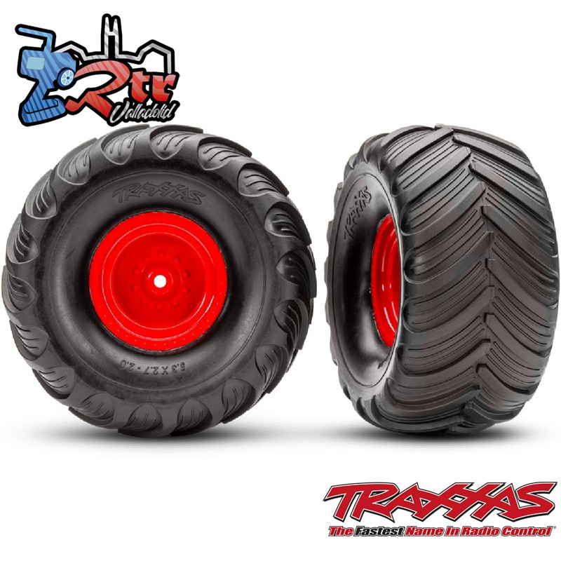 Ruedas Traxxas Groove ensambladas Rojo 1/10 12mm TRA3665-RED