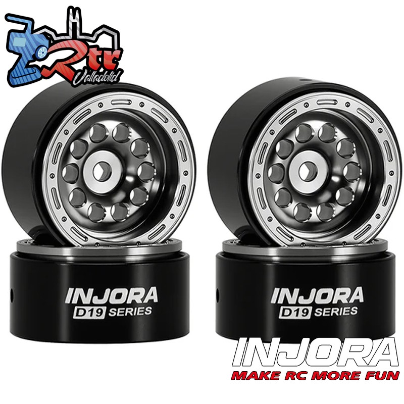 Llantas Injora 0.7" D19 Plata Aluminio SCX30 1/30 W7008