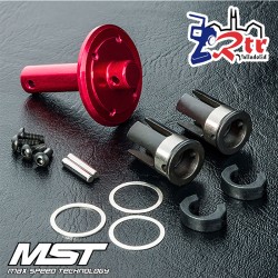 Eje rígido MST aluminio rojo delantero RMX 2.0V MST210585R