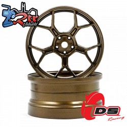 Llanta DS Racing Drift Feathery 5Y Bronce +6mm Outset 2 Unidades DS/DF-008