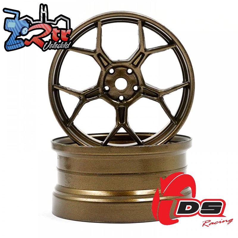 Llanta DS Racing Drift Feathery 5Y Bronce +6mm Outset 2 Unidades DS/DF-008