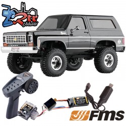 FMS Chevrolet K5 Blazer FCX24 Escobillas Scaler RTR 4x4 1/24 Negro