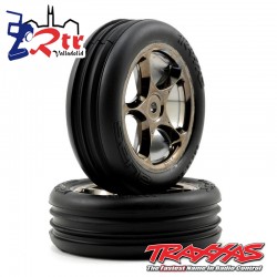 Ruedas delanteras traxxas Bandit Chromo Negro TRA2471A