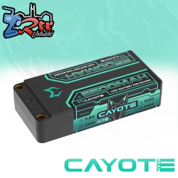 Batería LiPo CAYOTE Racing Shorty de 5500 mAh, 7,6 V, 2S, 145 C, HV 5 mm, 203 g