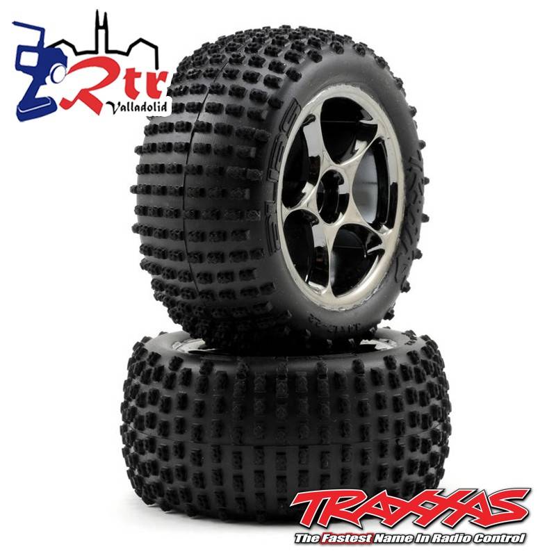 Ruedas Traseras traxxas Bandit Chrome negro TRA2470A