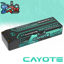 Batería LiPo CAYOTE Racing de 9200 mAh, 7,6 V, 2S, 145C HV 5 mm, 319 g