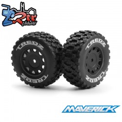 Assembled Wheel & Tyre Set (Black-2pcs)
