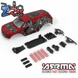 1-10 GORGON Painted Decaled Trimmed Body Set  Red-Black