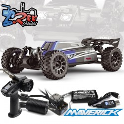 Maverick RC QByte XB Flux Brushless 1/12th 4wd Buggy - Azul