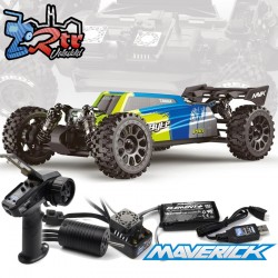Maverick RC QByte XB Flux Brushless 1/12th 4wd Buggy - Verde Pro