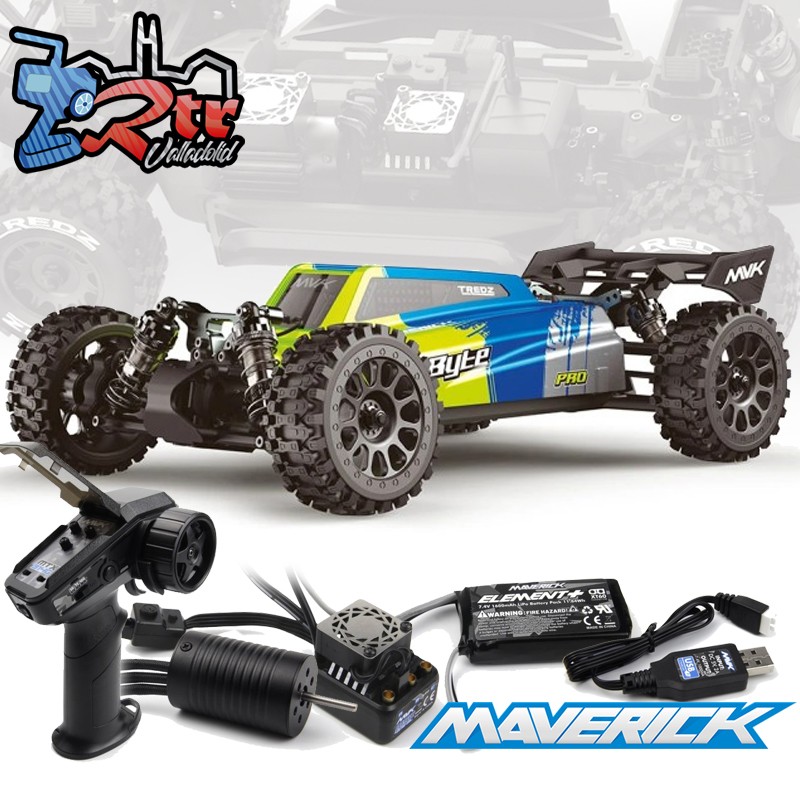 Maverick RC QByte XB Flux Brushless 1/12th 4wd Buggy - Verde Pro