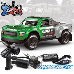 Maverick RC QByte SC Flux Brushless 1/12th SC Truck - Verde