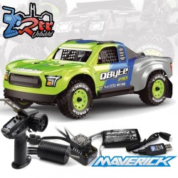 Maverick RC QByte SC Flux Brushless 1/12th SC Truck - Verde Pro