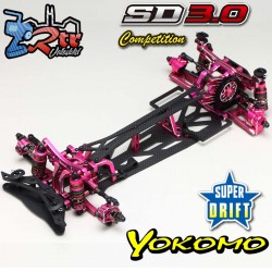 Yokomo Super Drift SD 3.0 Competición Rosa kit de ensamblaje