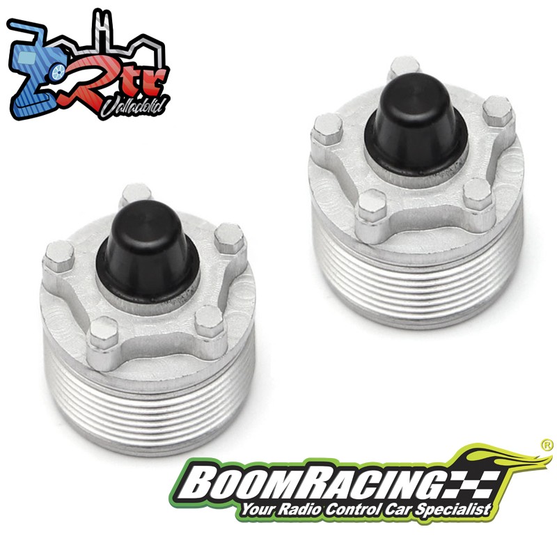 Tapa central para buje de rueda Boom Racing Spectre Serie XT5 Plata