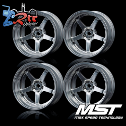 Llantas MST plata mate FS-FS GT Drift MST Outset Variable ( 4 Unidades) MST832110FS