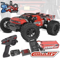 Team Corally Punisher XD Escobillas 4wd 1/12 Bateria y cargador incluido Rojo