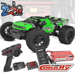 Team Corally Punisher XD Escobillas 4wd 1/12 Bateria y cargador incluido Verde