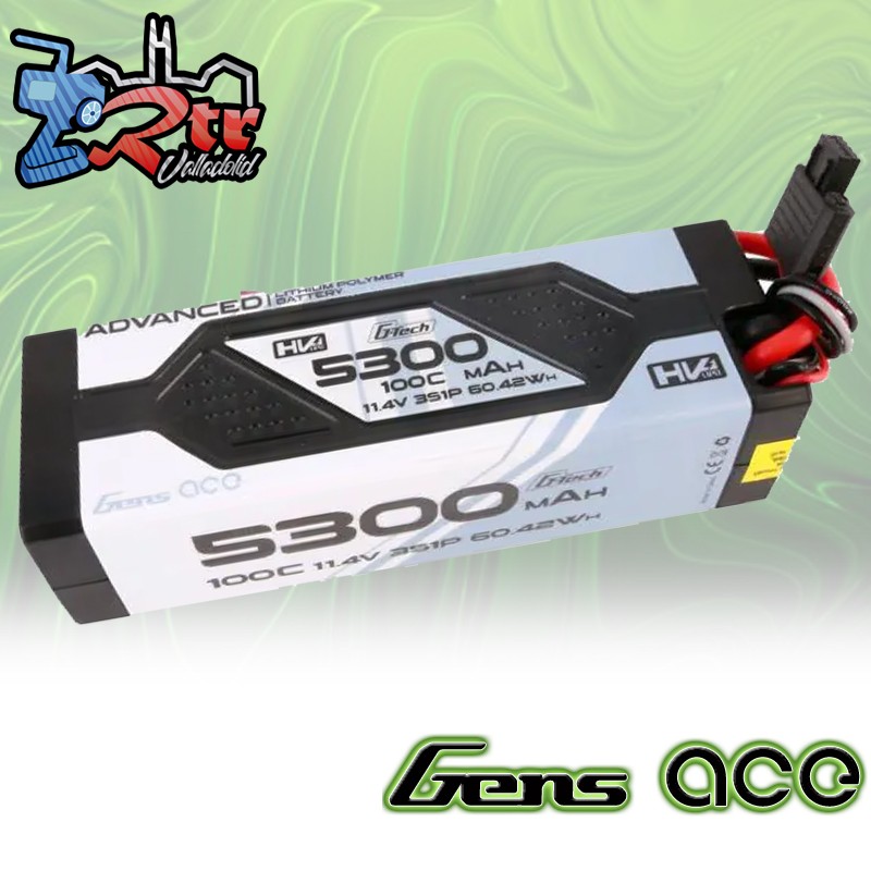 Batería Gens Ace Lipo Advanced G-Tech 5300mAh 11,1V 3S1P 100C conector TPlug