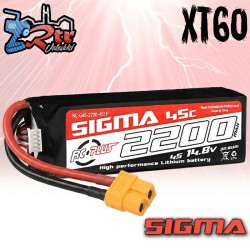 Lipo RC Plus 2200mAh 14.8V 4S 45C conector Xt60