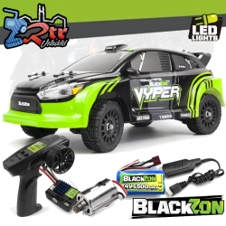 Blackzon Rally Vyper RX 1/-16 4WD Escobillas - Verde