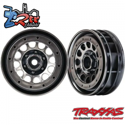 Llantas Method de 1.9" en cromo negro con sistema beadlock 2 Und TRX-4 TRA8173