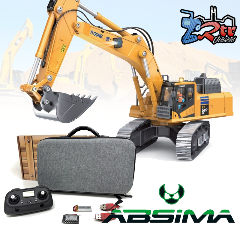 Maquina de obras Absima 1/50 RC Excavadora die-cast RTR