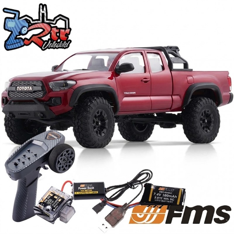 FMS Toyota Tacoma FCX24 RTR 4x4 1/24 Escobillas Rojo