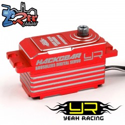 Servo Digital Brushless 14Kg 0.04Seg alta velocidad bajo perfil 1/10 aluminio Rojo