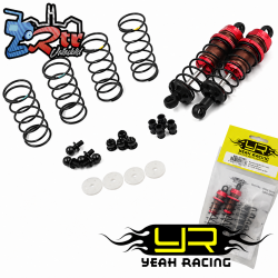 Amortiguadores Yeah Racing big bores 2 unidades 1/10 70mm Rojo