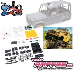 Team Raffee co Defender D90 Carcasa dura Blanca 280 mm con interior TRC/LR001