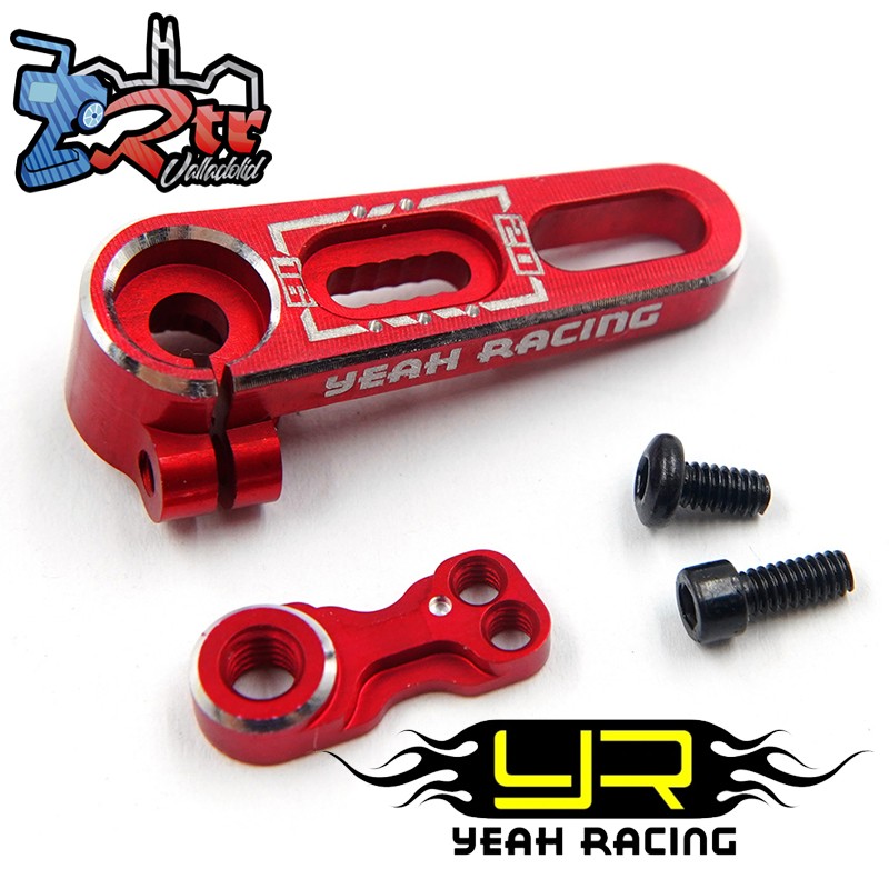 YeahRacing Servo Horn ajustable Rojo (25T dientes) 1 Unidad 15,5 mm a 20 mm